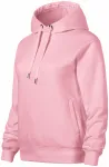 Bequemes Damen-Sweatshirt mit Kapuze, rosa