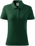 Damen einfaches Poloshirt, Flaschengrün