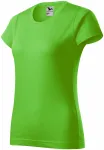 Damen einfaches T-Shirt, Apfelgrün