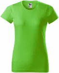 Damen einfaches T-Shirt, Apfelgrün