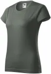 Damen einfaches T-Shirt, dunkler Schiefer