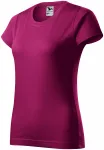 Damen einfaches T-Shirt, fuchsia red
