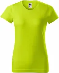 Damen einfaches T-Shirt, lindgrün