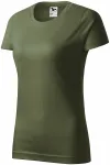 Damen einfaches T-Shirt, khaki