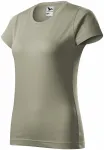 Damen einfaches T-Shirt, helles Khaki