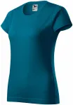 Damen einfaches T-Shirt, petrol blue