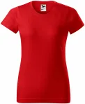 Damen einfaches T-Shirt, rot