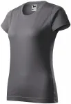 Damen einfaches T-Shirt, stahlgrau