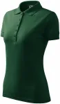 Damen elegantes Poloshirt, Flaschengrün