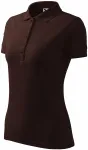 Damen elegantes Poloshirt, Kaffee