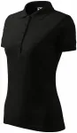 Damen elegantes Poloshirt, schwarz