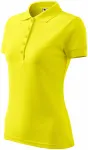 Damen elegantes Poloshirt, zitronengelb