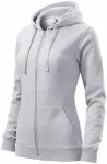 Damen Hoodie mit Kapuze, hellgrauer Marmor
