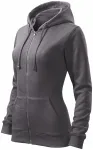 Damen Hoodie mit Kapuze, stahlgrau