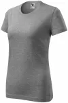 Damen klassisches T-Shirt, dunkelgrauer Marmor