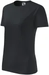 Damen klassisches T-Shirt, Ebenholz Grau