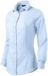 Damen Langarmbluse slim Fit, hellblau