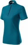 Damen-Poloshirt aus Bio-Baumwolle, petrol blue