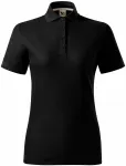 Damen-Poloshirt aus Bio-Baumwolle, schwarz