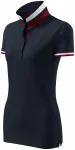 Damen Poloshirt mit Stehkragen, dunkelblau Damen Poloshirt mit Stehkragen, dunkelblau