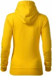 Damen Sweatshirt mit Kapuze ohne Reißverschluss, gelb