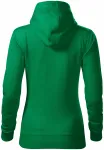 Damen Sweatshirt mit Kapuze ohne Reißverschluss, Grasgrün