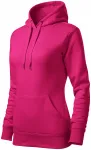 Damen Sweatshirt mit Kapuze ohne Reißverschluss, lila