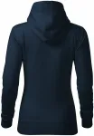 Damen Sweatshirt mit Kapuze ohne Reißverschluss, dunkelblau
