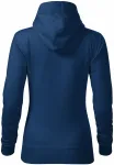 Damen Sweatshirt mit Kapuze ohne Reißverschluss, Mitternachtsblau