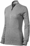 Damen Sweatshirt mit versteckten Taschen, dunkelgrauer Marmor