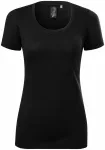 Damen T-Shirt aus Merinowolle, schwarz