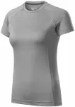 Damen-T-Shirt für den Sport, dunkelgrauer Marmor