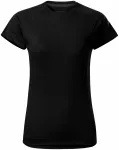 Damen-T-Shirt für den Sport, schwarz