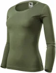 Damen T-Shirt mit langen Ärmeln, khaki