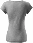 Damen T-Shirt mit sehr kurzen Ärmeln, dunkelgrauer Marmor