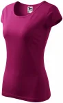 Damen T-Shirt mit sehr kurzen Ärmeln, fuchsia red