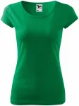 Damen T-Shirt mit sehr kurzen Ärmeln, Grasgrün