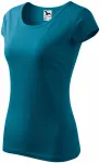 Damen T-Shirt mit sehr kurzen Ärmeln, petrol blue