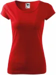 Damen T-Shirt mit sehr kurzen Ärmeln, rot