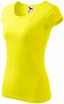 Damen T-Shirt mit sehr kurzen Ärmeln, zitronengelb Damen T-Shirt mit sehr kurzen Ärmeln, zitronengelb