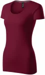 Damen T-Shirt mit Ziernähten, garnet