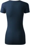 Damen T-Shirt mit Ziernähten, dunkelblau