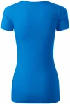 Damen T-Shirt mit Ziernähten, meerblau