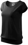 Damen trendy T-Shirt, schwarz