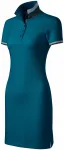 Damenkleid mit Kragen, petrol blue
