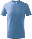 Das einfache T-Shirt der Kinder, Himmelblau