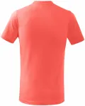 Das einfache T-Shirt der Kinder, koralle