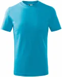 Das einfache T-Shirt der Kinder, türkis