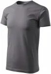 Das einfache T-Shirt der Männer, stahlgrau