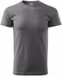 Das einfache T-Shirt der Männer, stahlgrau